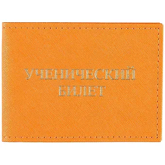 Обложка на ученический билет, оранжевая